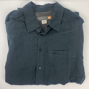 Quiksilver Waterman Collection Short Sleeve Hawaiian Shirt Button Front Medium